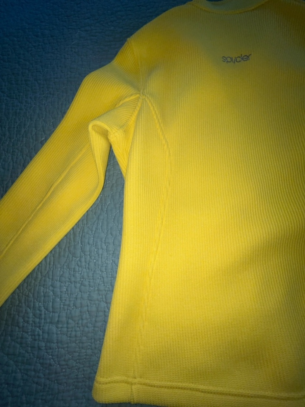 Spyder Women's Endure Full Zip Core Sweater Jacket In Bright Yellow Size Medium - Picture 12 of 12